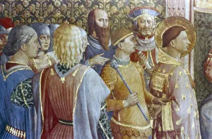 Chapel Of Nicholas V Gallery: St Laurence before Deciuss tribunal (detail), mid 15th century. Artist: Fra Angelico