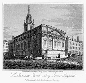 St Laurences Church, King Street, Cheapside, City of London, 1817. Artist: J Greig