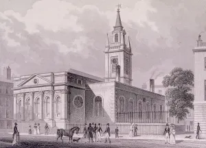 Th Shepherd Prints: St Lawrence Jewry, London, c1830. Artist: James Tingle