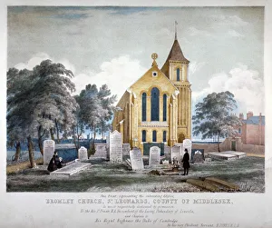 Grave Digger Prints: St Leonards Church, Bromley-by-Bow, London, c1860