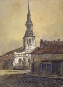 Pearson Prints: St Leonards Church, Shoreditch, London, c1815. Artist: William Pearson