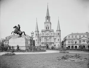 On Horseback Prints: St. Louis Cathedral and Jackson Monument