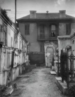 Tombstone Prints: St. Louis Cemetery, New Orleans, between 1920 and 1926. Creator: Arnold Genthe