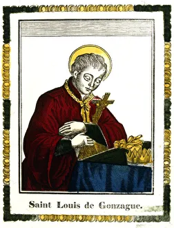 St Louis of Gonzaga, 16th century Italian saint and protector of young students, 19th century