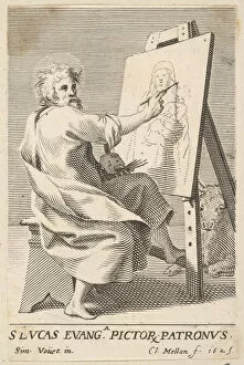 St. Luke Painting the Virgin, 1625. Creator: Claude Mellan