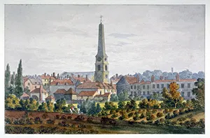 Finsbury Prints: St Lukes Church, Old Street, Finsbury, London, c1810