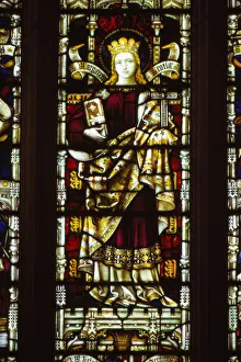 St. Margaret of Scotland, Hereford Cathedral, England, 20th century. Artist: CM Dixon St. Margaret of Scotland, Hereford Cathedral, England, 20th century. Artist: CM Dixon