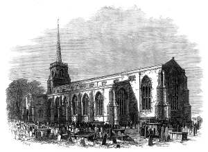 Restoration Prints: St. Margaret's Church, Lowestoft, lately restored, 1871. Creator: Unknown