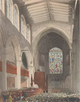 Auguste Charles Prints: St. Margarets Westminster, August 1, 1809. August 1, 1809