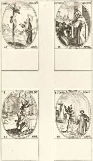 Abbot Collection: St. Maria Doloru; St. Stephen, Abbot; St. Apoloni; St. Timon. Creator: Jacques Callot