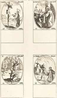 Abbot Collection: St. Maria Doloru; St. Stephen, Abbot; St. Apoloni; St. Timon. Creator: Jacques Callot