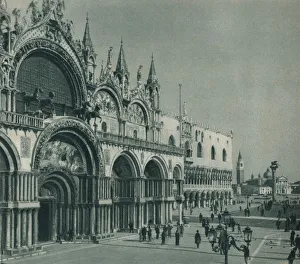 St Marks Basilica, Venice, Italy, 1927. Artist: Eugen Poppel St Marks Basilica, Venice, Italy, 1927. Artist: Eugen Poppel