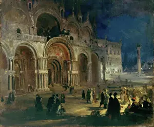 Atmosphere Prints: St Mark's By Moonlight, c1908-1912