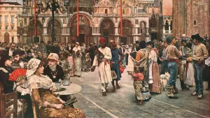 Pavement Cafe Prints: St Marks Square, Venice, 1883, (c1902). Creator: Unknown