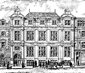 St. Martin-In-The-Fields Free Library, 1890. Creator: Unknown