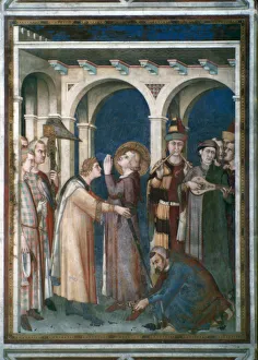 Siena Prints: St Martin is Knighted, 1312-1317. Artist: Simone Martini