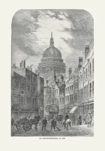 Walter Thornbury Prints: St Martin s-Le-Grand in 1760, 1878. Artist: Walter Thornbury
