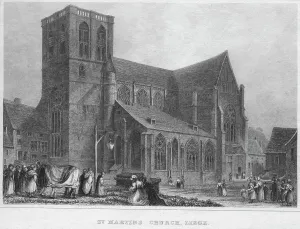 Continental Tourist Prints: St. Martins Church, Liege, 1850. Artist: R Brice