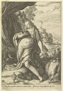 Crying Collection: St. Mary Magdalene Penitent, 1585. Creator: Hendrik Goltzius
