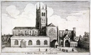 St Saviours Church Prints: St Mary Overies Church, Southwark, London, 1647