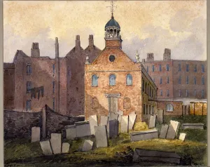St Marylebone Prints: St Marylebone Old Church, London, c1815. Artist: William Pearson