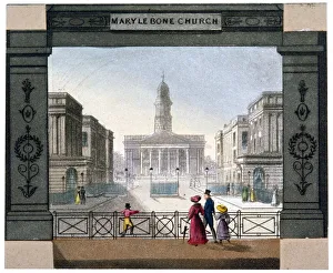 St Marylebone Parish Church, London, c1825
