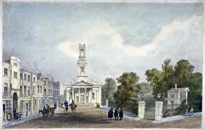 All Saints Church Gallery: St Marys Church and Crooms Hill, Greenwich, London, c1825
