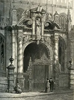 Marys Church Prints: St. Marys Porch, Oxford, c1870