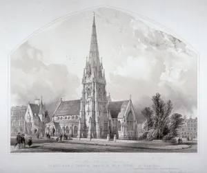 George Hawkins Prints: St Matthews Church, Bedford New Town, St Pancras, London, c1852. Artist: George Hawkins