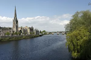 River Tay Collection: St Matthews Church and Old Bridge, Perth, Perth and Kinross, Scotland, 2010