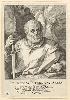 Latin Collection: St. Matthias, from Christ, the Apostles and St. Paul with the Creed, ca. 1589