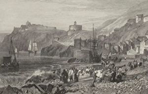 Fishing Village Prints: St. Mawes, Cornwall, 1824. Creator: JMW Turner