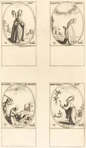 Martyrs Prints: St. Maximilian; St. Carpus; St. Daniel and Angelus; St. Fortunatus