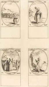 St. Meliton; St. Firminus; St. Gregory the Great; St. Euphrasia. Creator: Jacques Callot St. Meliton; St. Firminus; St. Gregory the Great; St. Euphrasia. Creator: Jacques Callot