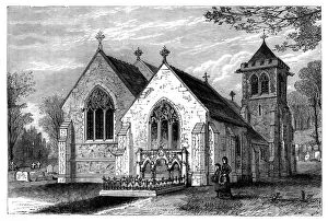 Benjamin Disraeli Collection: St Michaels Church and the grave of Benjamin Disraeli (1804-1881), late 19th century