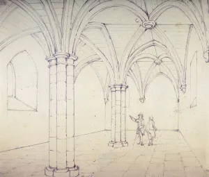 George Shepherd Prints: St Michaels Crypt, Aldgate, London, c1820(?). Artist: George Shepherd