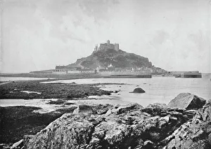 Round The Coast Prints: St. Michaels Mount - From the Rocks Near Marazion, 1895