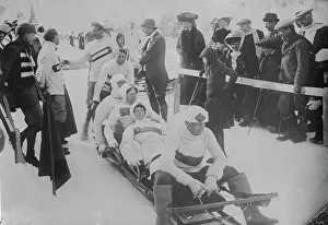 Team Prints: St. Moritz -- Start of Bobsleigh Run, between c1910 and c1915. Creator: Bain News Service