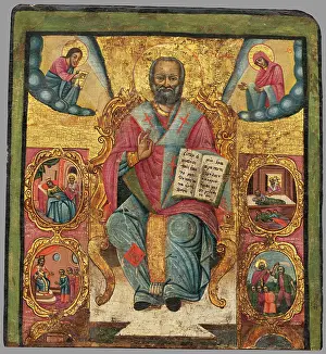 Nicholas St Prints: St. Nicholas entrhoned, 1751-1800. Creator: Unknown