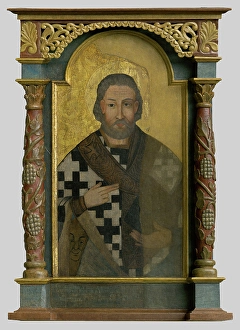 Religious Motif Prints: St. Nicholas, (icon), 1760-1770. Creator: Unknown