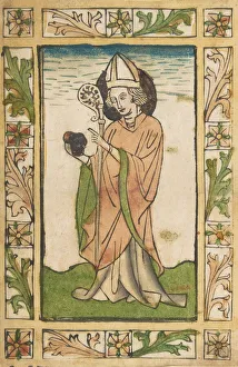 Nicholas St Prints: St. Nicholas of Myra (Schr. 1633c), 15th century. 15th century. Creator: Anon