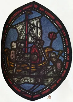 False Prints: St Nicholas window in the Jerusalem Chamber of Westminster Abbey: Nicholas and the false pilgrim