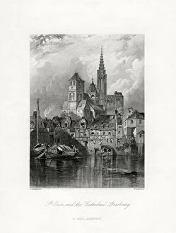 Images Dated 17th February 2006: St Omer and the cathedral, Strasbourg, France, 19th century. Artist: W Richardson