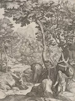 Cornelis Cort Gallery: St Onuphrius in the Wilderness, 1574. Creator: Cornelis Cort