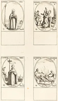 Martyrs Prints: St. Othilia;Sts. Nicasius & Eutropia;St. Agnelus;Sts. Thyrs & Callinicus