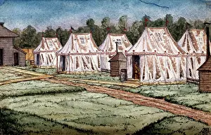 Isolation Prints: St Pancras Smallpox Hospital, London: housed in a tented camp at Finchley