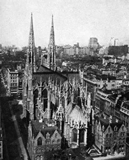 Images Dated 25th August 2009: St Patricks Cathedral, New York City, USA, c1930s. Artist: Ewing Galloway
