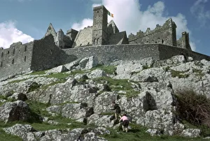 Tipperary Prints: St Patricks rock and the old cathedral in Cashel. Artist: CM Dixon