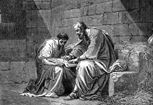 Epistle Prints: St Paul the Apostle in prison, writing his epistle to the Ephesians
