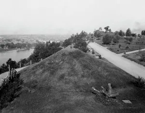 River Mississippi Prints: St. Paul, Minn. from the Indian mounds, between 1880 and 1899. Creator: Unknown